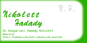 nikolett hadady business card